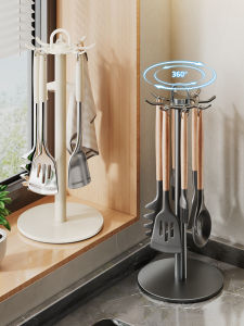 MOSHANG | Rotatable Spoon and Spatula Organizer Kitchen Storage Rack