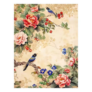 Birds Flowers Floral Artwork Jigsaw Puzzle 500/1000/1200/2000PCS Stress Relief Puzzle Wall Art Decor Gift