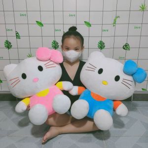 GẤU BÔNG MÈO KITTY SIZE LỚN GẤU BÔNG MÈO CON KITTEN CUTE CHO BÉ GÁI HÀNG CAO CẤP LÔNG MỊN