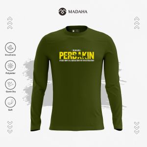 Madaha Kaos Baju Lengan Panjang Dry fit Jersey Olahraga Perbakin Every Shot