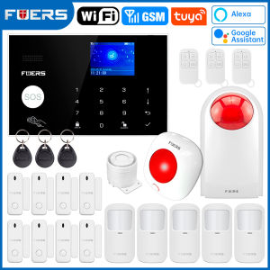 FUERS G30 WIFI GSM Tuya  Alarm System Wireless Home Burglar Security Alarm System Control Siren Motion Detector Smoke Sensor