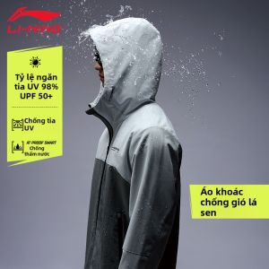 Li-Ning | Áo khoác gió chất liệu mềm chống nước nhẹ và chống tia UV