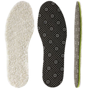 Thickened Fleece Wool Shoe Insoles Womens Winter Anti-Cold Absorb Sweat Odor Proof Leather Fur Integrated Comfortable Shoes