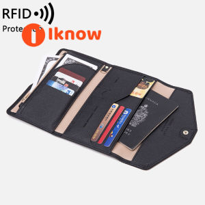 I know RFID passport bag mens and womens overseas travel passport holder multifunctional airfare document bag