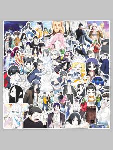 หนังสือเล่ม 51 ของ One underneath ที่ระบายสีด้วยลายการ์ตูน ลายการ์ตูนหนังสือโน้ต ลายการ์ตูนโทรศัพท์มือถือ ลายการ์ตูนกระเป๋าเดินทาง วัสดุ PVC ป้องกันน้ำ