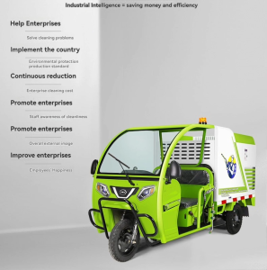 BS-25-70GB Electric three-wheel high pressure cleaning vehicle for property community municipal road industrial park ground washing machine