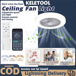 Fan Lamp Base Round Mini Fan Lamp Ceiling lamp  Silent Ceiling Fans Bedroom Living Room