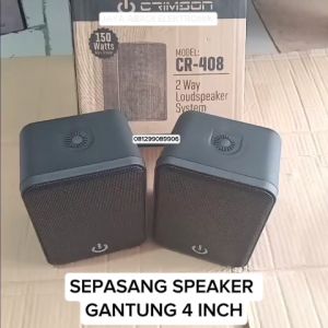 V204 SPEAKER GANTUNG 4 INCH SEPASANG 1 SET PASIF 2 WAY SPK SPEKER COLUMN PASIVE SEPASANG SPIKER MONI
