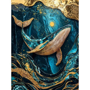 Blue Whale Animal 500/1000/1200/2000 PCS Jigsaw Puzzles Family Activity Games for Gameroom Bedroom Gifts Home Decor Frameless