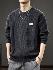 Loose Casual Mens Knitwear round Neck Inner Wear Fashionable American Brand Winter New Design Polyester Blend Comfortable Soft Style