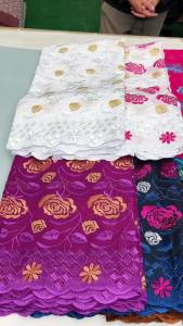 2025 High Quality African Swiss Voile Lace Fabric 5Yards Dry Cotton Nigerian Wedding Dress Material For Women
