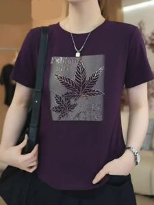 QIAOXIZI | Summer Loose Slimming T-shirt for Middle-aged Women