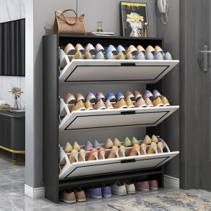 Modern Minimalist Large Capacity Flip-Open Shoe Cabinet Thin Home Entrance Hall Storage Dustproof Simple Design Entrance Cabinet
