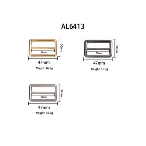 อุปกรณ์ฮาร์ดแวร์ หัวเข็มขัดญี่ปุ่น อุปกรณ์เสริมกระเป๋า หัวเข็มขัดปรับสาย Alloy buckle (D-2-B2AL6413)