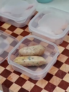 Combo 2 hộp đựng thực phẩm vuông 350ml - Cấp đông an toàn ngăn mùi hiệu quả G541-HTPvuong12x5-2