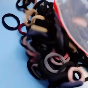 100pcs Vintage Bohemian Jersey Hair Ties - High Elasticity Seamless Hair Bands Durable Stretchy Ponytail Holders for Girls Mixed Colors Solid Hair Ring Set