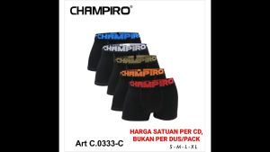 [ 1 BOX ISI 3 ] Boxer Pria Champiro C.0333-C / Celana Dalam Laki Laki PREMIUM CHAMPIRO