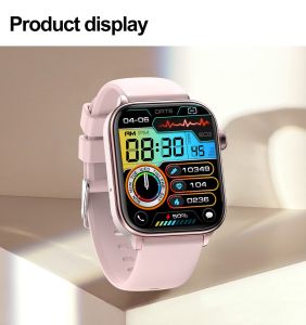 2024New AI Medical Diagnosis Blood Lipids Uric Acid Blood Glucose Smart Watch Men ECG+PPG Voice Bluetooth Call Health Smartwatch