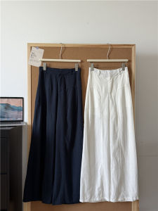 High Waist Cotton Linen Wide Leg Pants Straight Cut Loose Fit Casual Trousers Thin Texture Comfortable Spring Summer Ladies