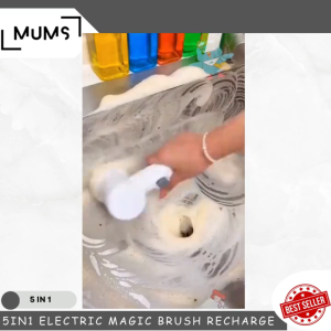 Sikat Electric sikat Elektrik Magic Brush 5 in 1 Electric Cleaning Brush recharge - MRG