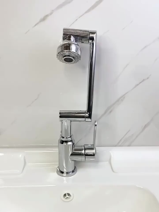 LivelyLife Upgraded 1080° Rotatable Robotic Arm Faucet Extender - Universal 22/24mm Splash-Proof Aerator Nozzle with Dual Flow Mode Foaming Filter & Quick-Install Adapter for Kitchen/Washbasin
