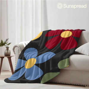 Beast Kingdom | dark retro flower Soft Warm Flannel Blanket Lightweight Cozy Christmas Halloween Home Decor Room
