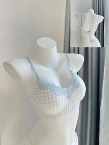 Womens Seamless Bra Breathable Thin Cup Comfortable Underwear Summer Anti-Sagging Gathered Small Chest Fixed Bandage