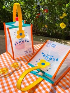 Student Cute Tote Flower Square Vertical Casual Small Square Bag Jelly PVC Portable Cartoon Ins Handbag