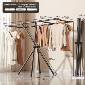 Foldable Storage Space-saving Clothes Drying Rack