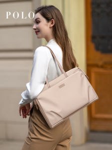 กระเป๋าสะพายไหล่ทรงสี่เหลี่ยมปูน Polo Tote Bag สำหรับผู้หญิง ความจุขนาดใหญ่ กระเป๋าสะพายไหล่แบบลำลองสำหรับใส่ไปทำงานและใช้เรียน กระเป๋าสะพายไหล่แบบสะพายข้าง