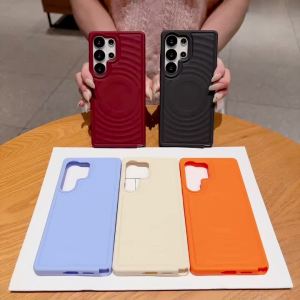 Liquid Silicone Water Ripple For Magsafe Magnetic Case For Samsung Galaxy S26 Plus S25 S24 Ultra FE Shockproof Matte Soft Cover