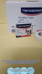 #KlinikKita| Hansaplast Fixation Micropore 3M Surgical Tape (Without Dispenser) Pita Luka Medical Breathable