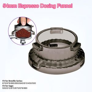54mm Dosing Funnel Add-on Compatible for Breville Barista & Bambino Espresso Machines Anti-Spill Portafilter Accessory