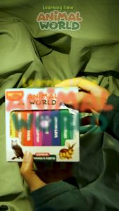 Ziyadbooks - Buku Boardbook Bilingual - Learning Time Animal World Mengenal Binatang