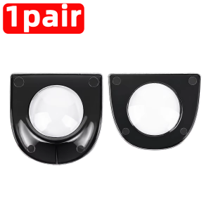 PINMOAP Fit for Tesla Model Y Juniper 2025+ and Model YL Front and Rear Camera Protector Covers Black Frame Clear Lens