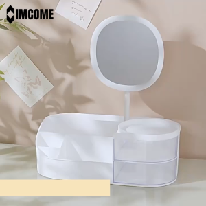 IMCOME Rak Kosmetik Makeup dan Organizer Meja Alat Tulis Pensil Kotak Tempat Penyimpanan Kosmetik Makeup Alat Tulis Pensil Serbaguna