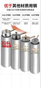 HUAJIDA | Non-coated 316 Stainless Steel Yukihira Pot