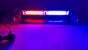 COB Car Strobe Light Vehicles Emergency Flash Windshield Red Blue Warning Light Emergency Light Bar Firefighter Lights For Truck