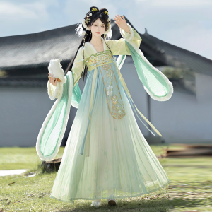 Muying Qing Tea Flower Heavy Embroidery Woolen Sleeve Top Original Chest Skirt Hanfu Traditional Chinese Costume Womens Fashion