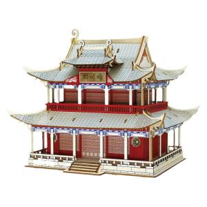 3D Wooden Puzzle Model Building Assembly Childrens Educational House Toy Boys Girls Blocks Adults Static Model DIY Hut