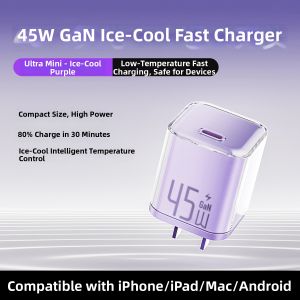 JZXS | Certified 45W PD GaN Fast Charging Charger and Cable Kit for Apple Devices