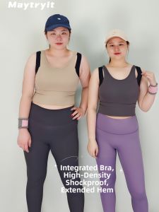 maytryit | Plus Size Anti-Shake Yoga Running Sports Bra Collecting Auxiliary Breasts Vest
