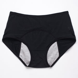 Womens Period Underwear High Waist Leakage Proof Sanitary Safety Pants plus Size Comfortable Breathable Cotton Briefs