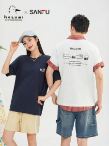 SANFU | Cute Cartoon Embroidery T-shirt Round Neck Loose Short Sleeves Top