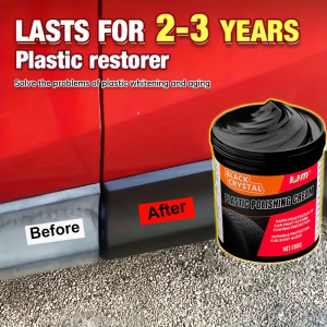 150g Plastic & Rubber Repair Paste - Black Crystal Polish for Car Scratches Tire Shine & Interior Renewal Anti-Aging & Fade Re