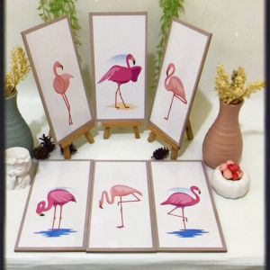 POSTER KAYU FLAMINGO HIASAN DINDING WALLDECOR 15X30 CM PAJANGAN HIASAN KAMAR DEKORASI KAYU FLAMINGGO