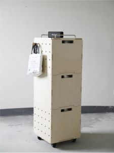 Small Wood Liangpin Solid Wood Storage Box Stackable Grid Cabinet Combination Mobile Cabinet Storage Box Stackable Toolbox