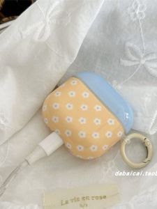 Anti-Fall Protective Case for Airpods pro 3 Wireless Bluetooth Apple Airpods 1/2/3 Generations Full Screen Flower Design Soft Shell Korean Style