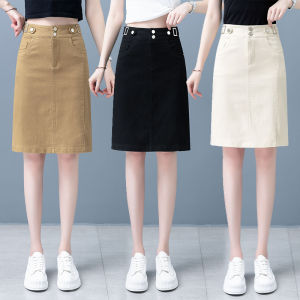 กระโปรงยีนส์เอวสูง กระโปรงสั้นทรงเอ ทรงเข้ารูป ทรงหลวม กระโปรงทรงเอ กระโปรงสั้น แฟชั่นฤดูร้อน สำหรับผู้หญิง