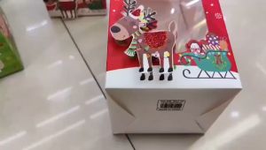 ☘️ใหม่☘️ กล่องกระดาษ กล่องหน้าใส คริสมาสต์ วันคริสมาส ใส่ขนม คุกกี้